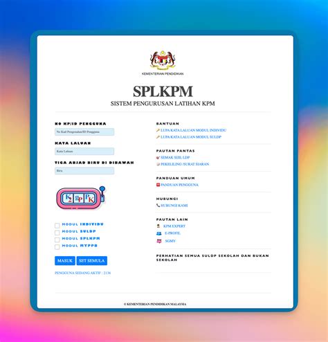 splg splkpm moe gov my|Login SPLKPM Modul Individu .